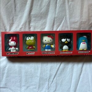 Sanrio Action Figure Set - Red, Green, White, Black, Blue